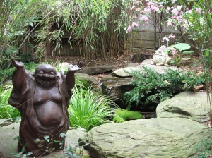 woodlandcottagesprbloom4312-001 Happy the Buddha is glad it's Spring!